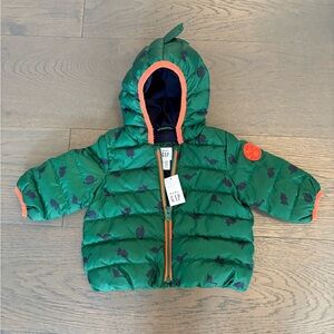 Baby gap boys dinosaur down filled lightweight fall jacket 0-6M